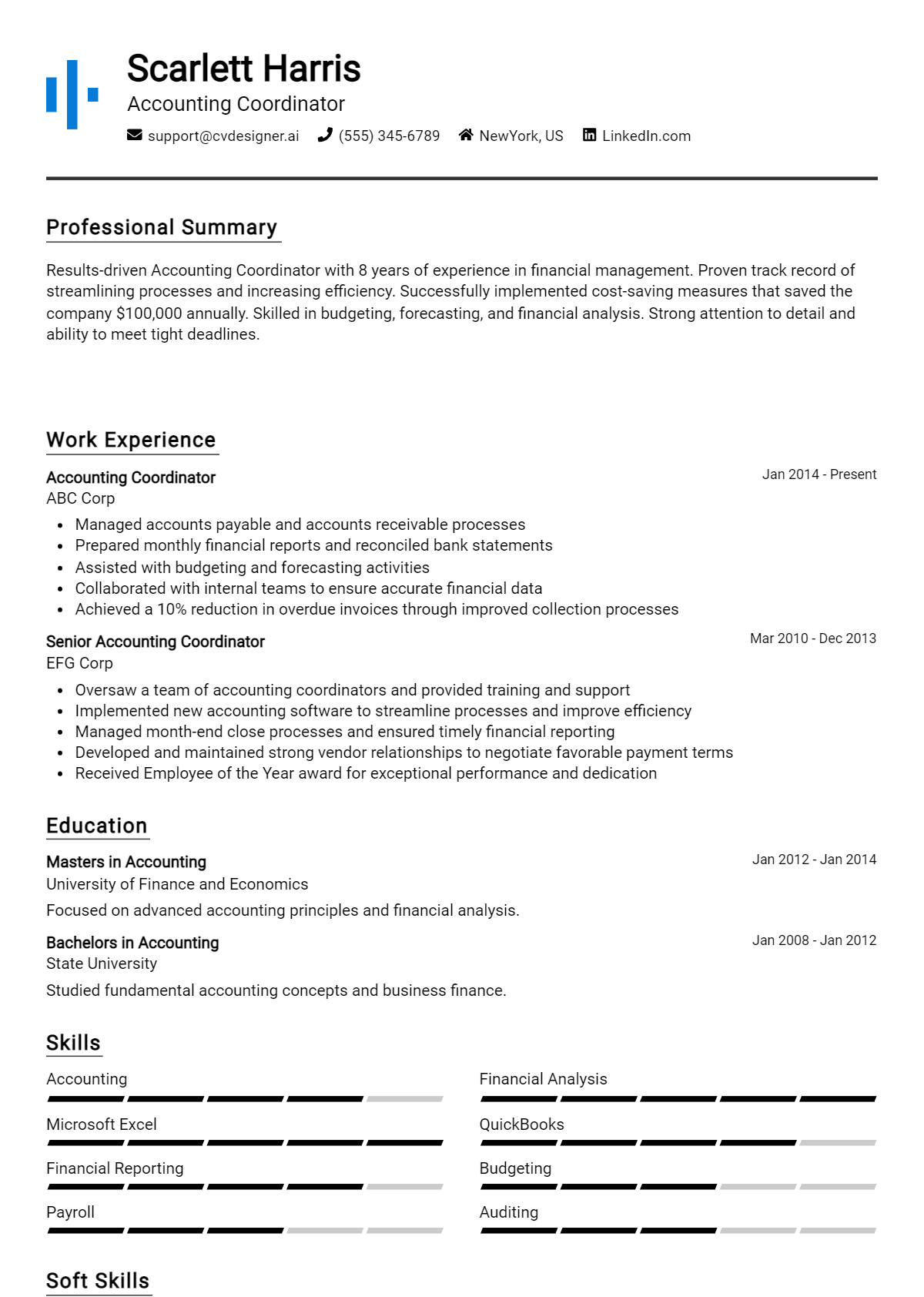 14 Accounting Officer Resume Examples And Templates for 2024 ...