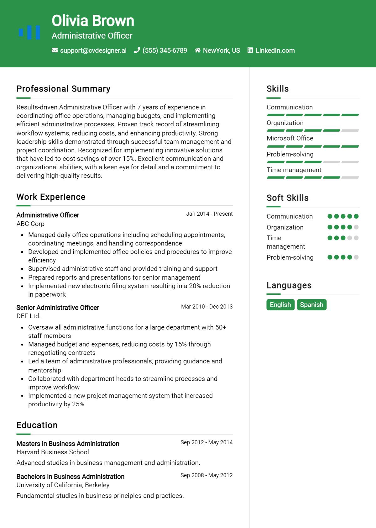 14 Administrative Officer Resume - Administrative Officer Resume Example 