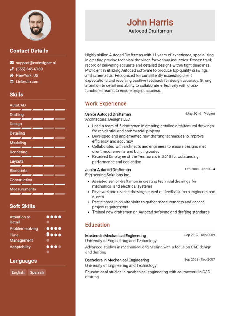 8 CAD Design Engineer Resume Examples And Templates for 2024 ...