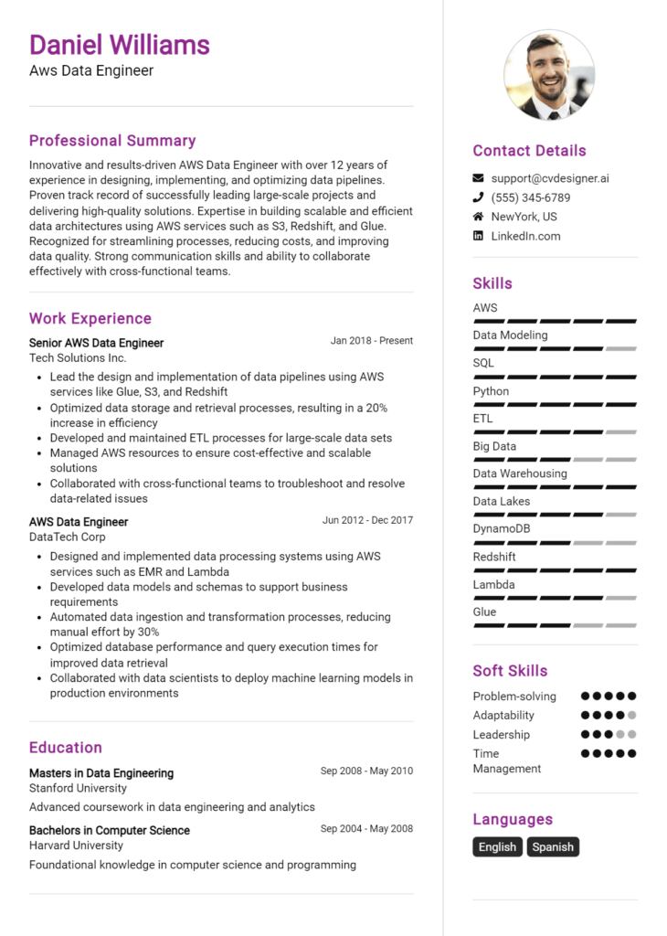 10 AWS Cloud Support Engineer Resume Examples for 2024: Free Templates ...