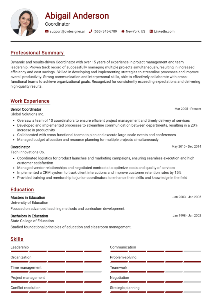 18 Administrative Coordinator Resume Examples for 2025: Tips to Stand ...