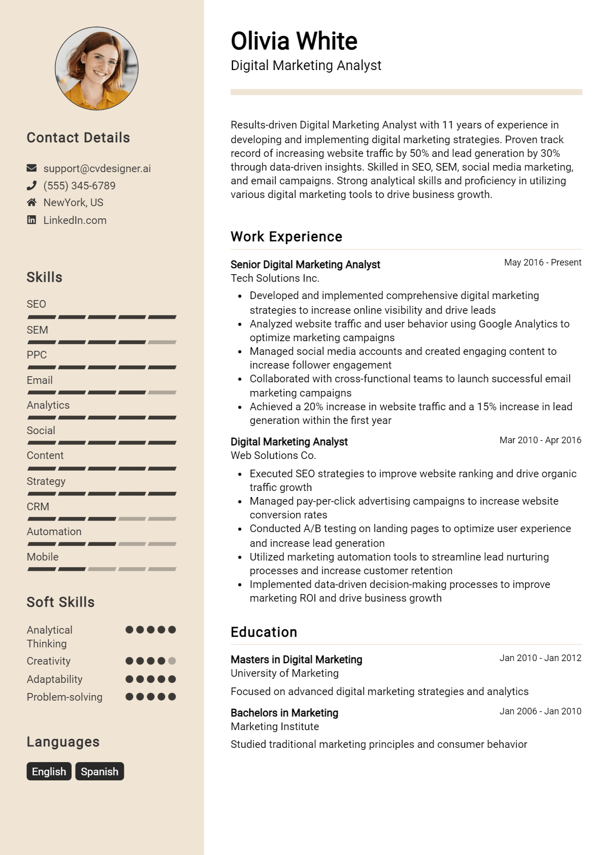 14 Marketing Data Analyst Resume - Digital Marketing Analyst Resume Example 