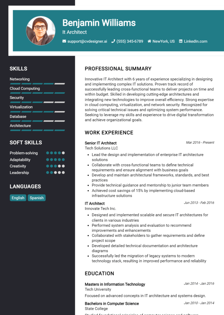 16 Solution Architect Resume Examples And Templates for 2024 ...