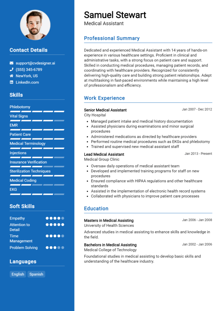 Medical Assistant Resume Example