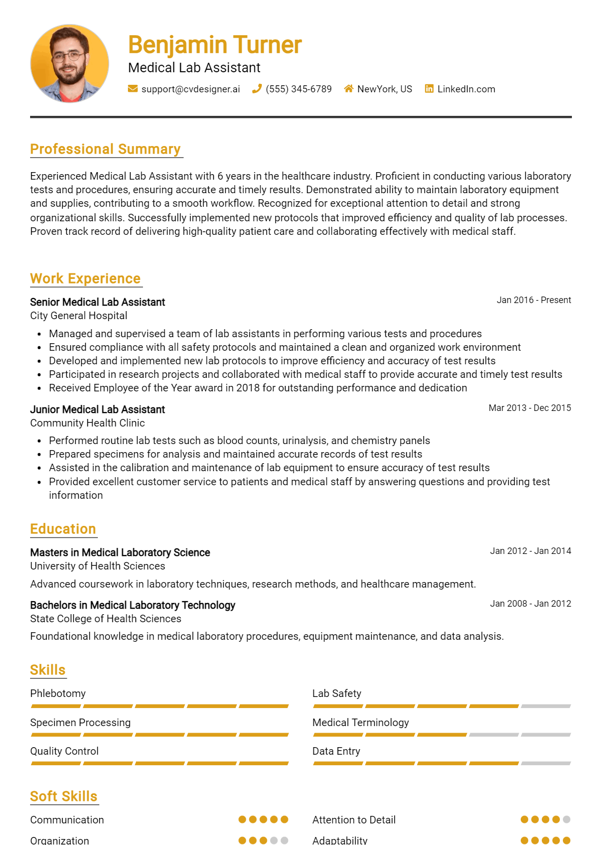 Medical Assistant Resume Examples - Medical Lab Assistant Resume Example 