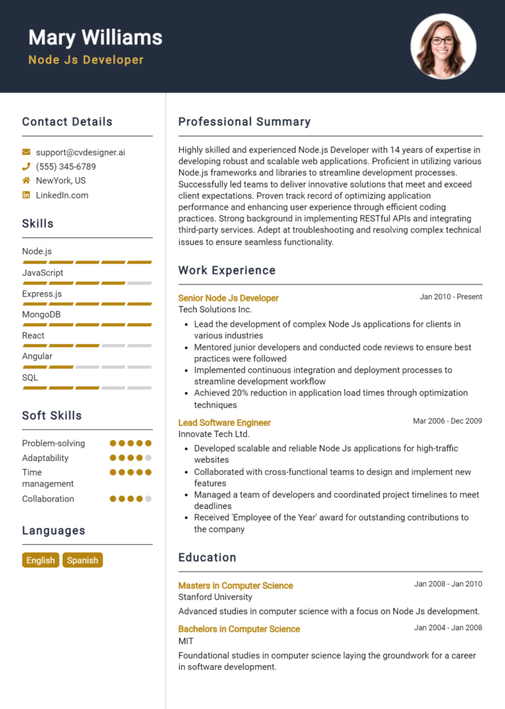 Node Js Developer Resume Example (2)