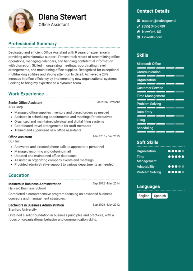 14 Front Office Assistant Resume - Office Assistant Resume Example 730x1024 
