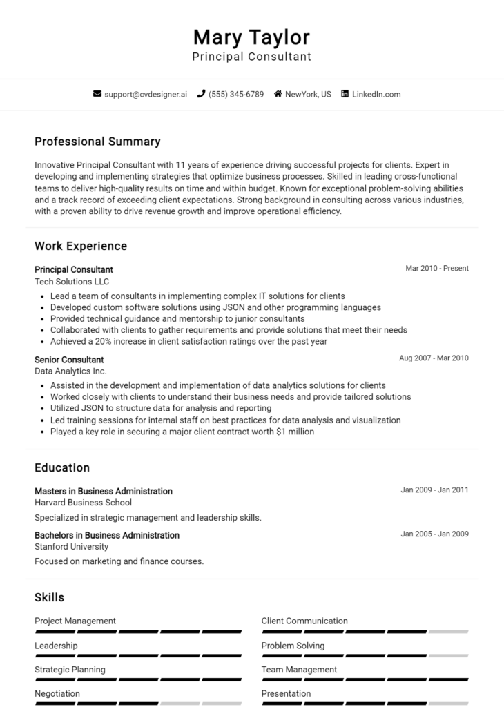 12 Management Consultant Resume - Principal Consultant Resume Example 730x1024 