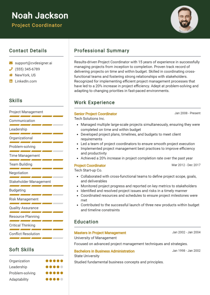 18 Coordinator Resume Examples for 2024: How to Create a Professional ...