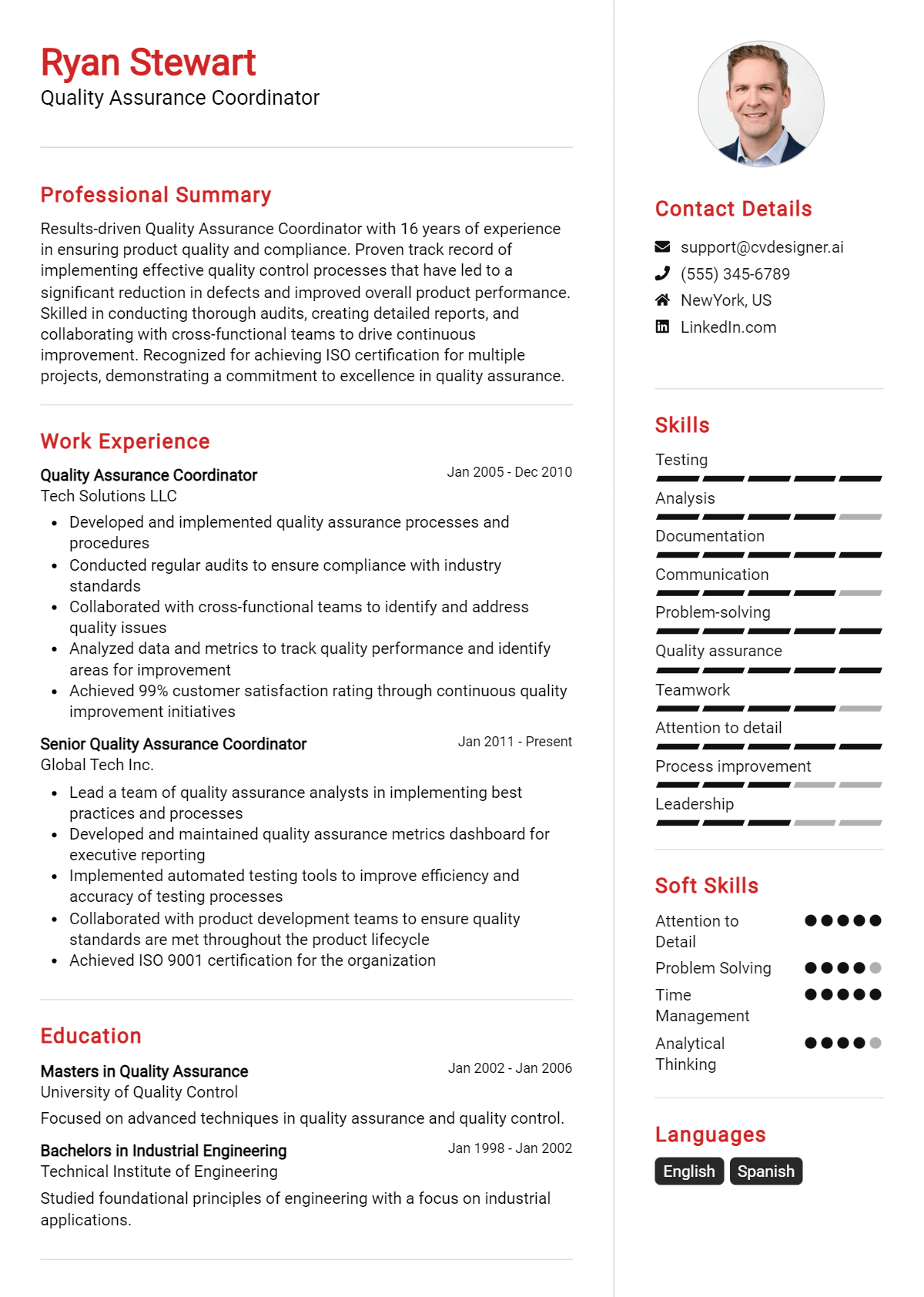 Quality Assurance Coordinator Resume Example for 2024: Tips & Templates ...