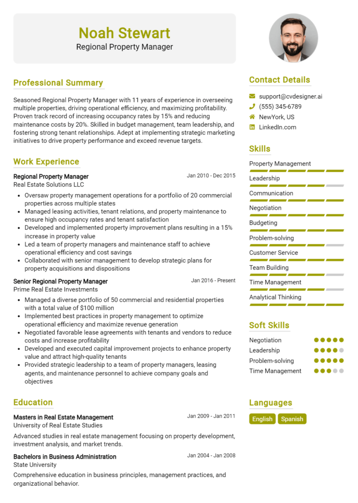 Property Manager Cv Examples 9 Residential Property Manager Resume Examples for 2024: Samples & Best ...