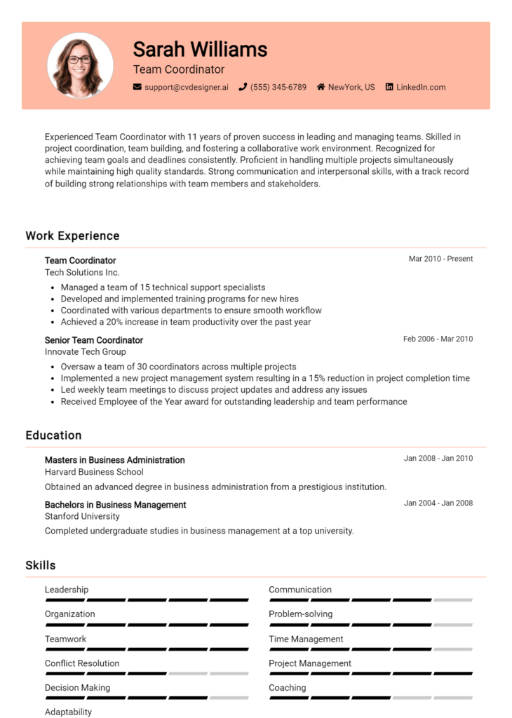 18 Coordinator Resume Examples for 2024: How to Create a Professional ...