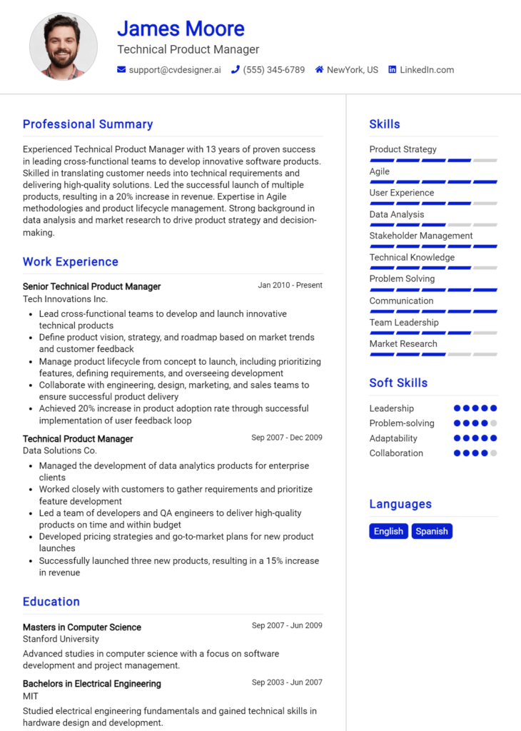 12 Technical Program Manager Resume Examples And Templates for 2025 ...