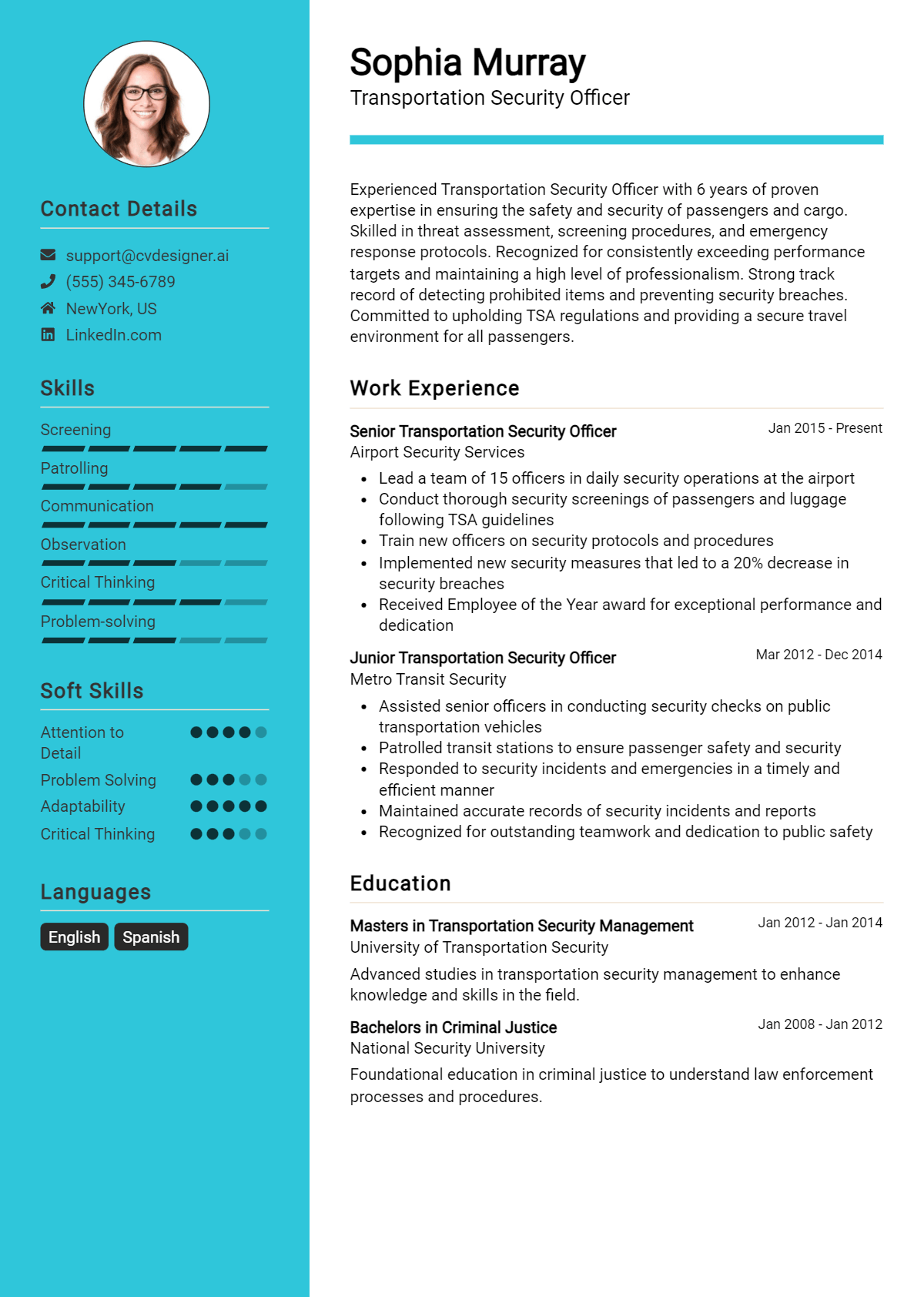 8 Transportation Security Officer - Transportation Security Officer Resume Example