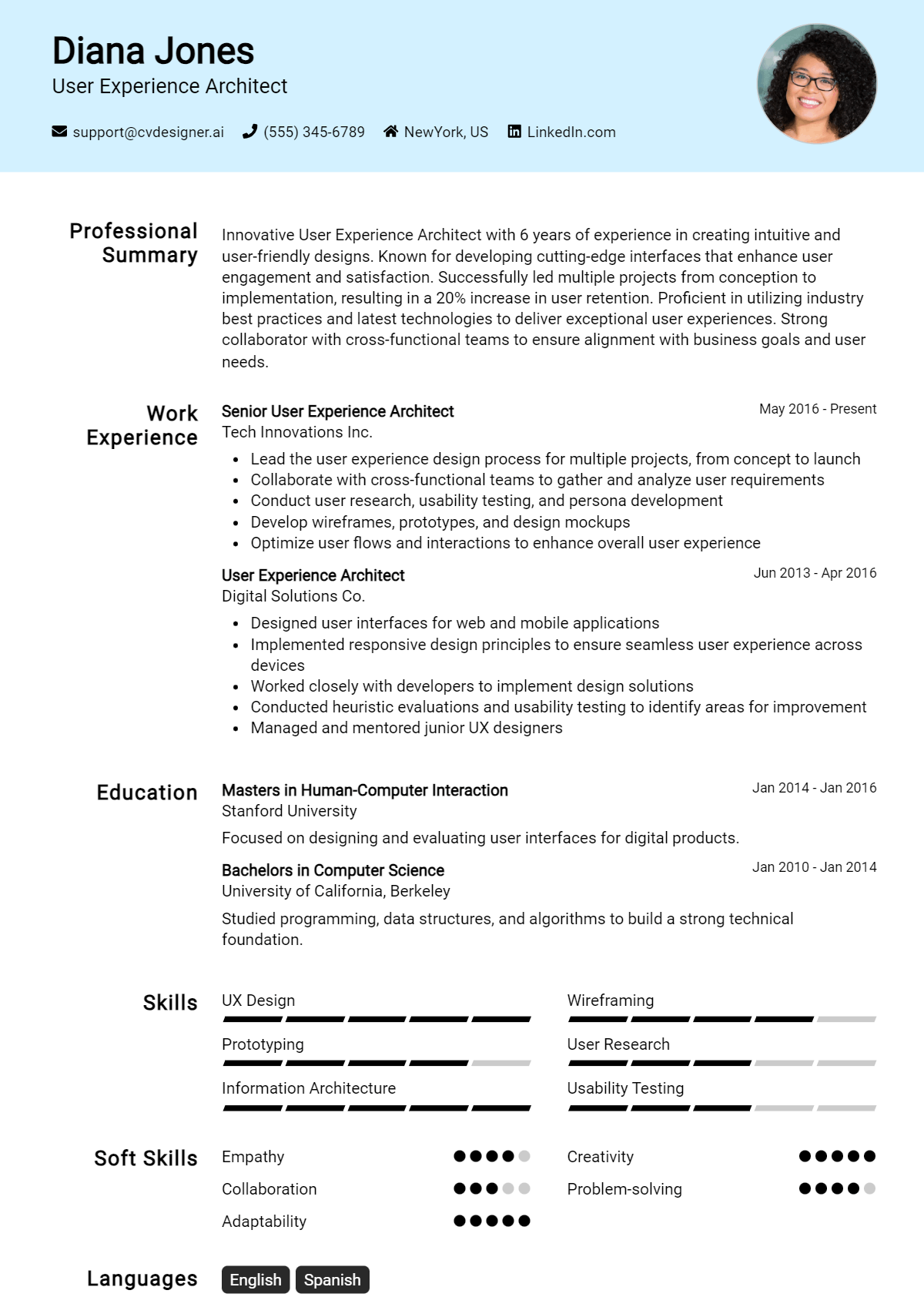 User Experience Architect Resume - User Experience Architect Resume Example 