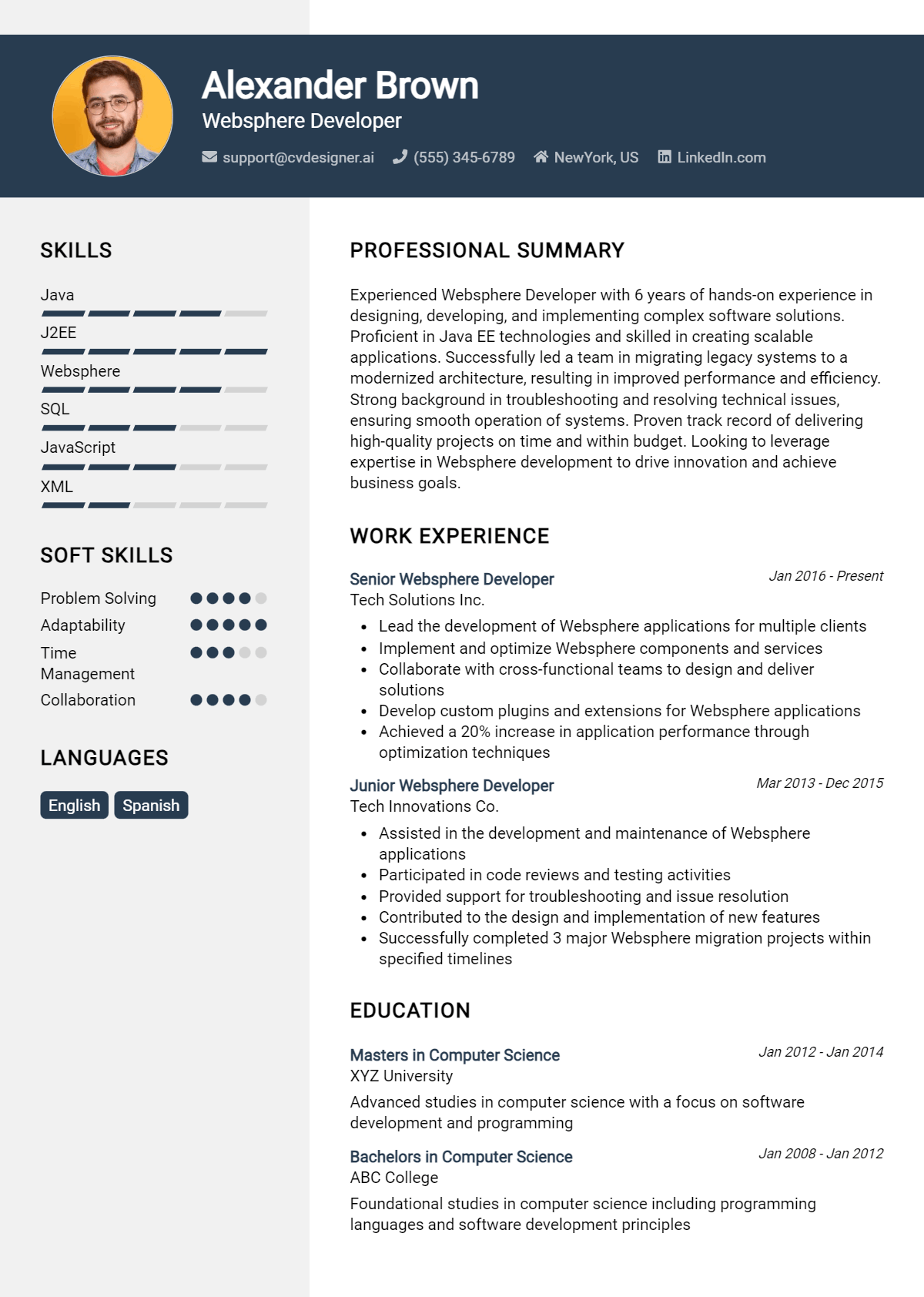 18 Web Ui Developer Resume Examples for 2024: Top Templates - CVDesigner.ai